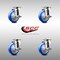 Service Caster 4 Inch 316SS Blue Polyurethane Wheel Swivel Top Plate Caster Set with Brake SCC SCC-SS31620S414-PPUB-BLUE-TLB-4 - alternate 2